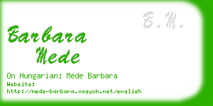 barbara mede business card